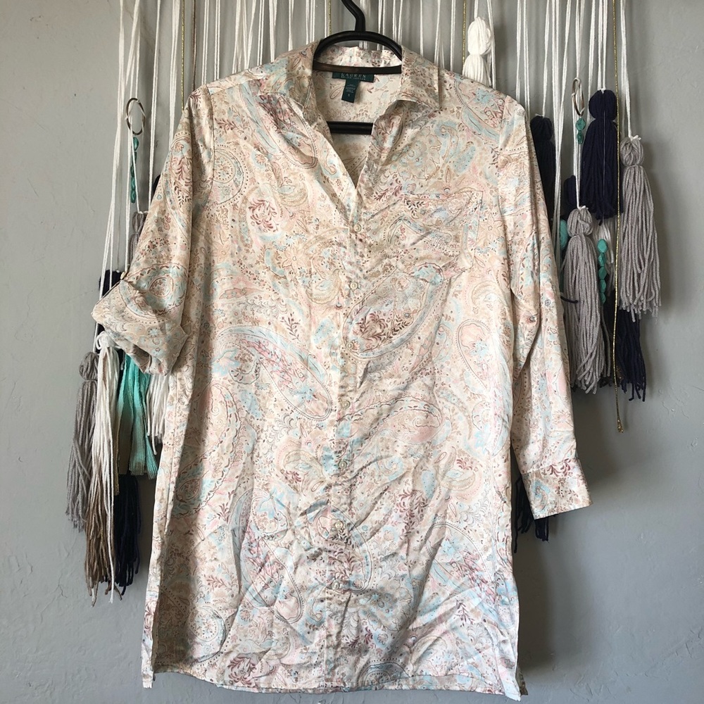 Ralph Lauren - Silky Night Sleep Shirt Pajamas